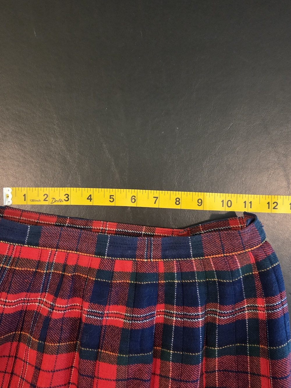 Vintage Pendleton Red Tartan Plaid Wool Skirt Suit Set Size 6 USA - Picture 7 of 13